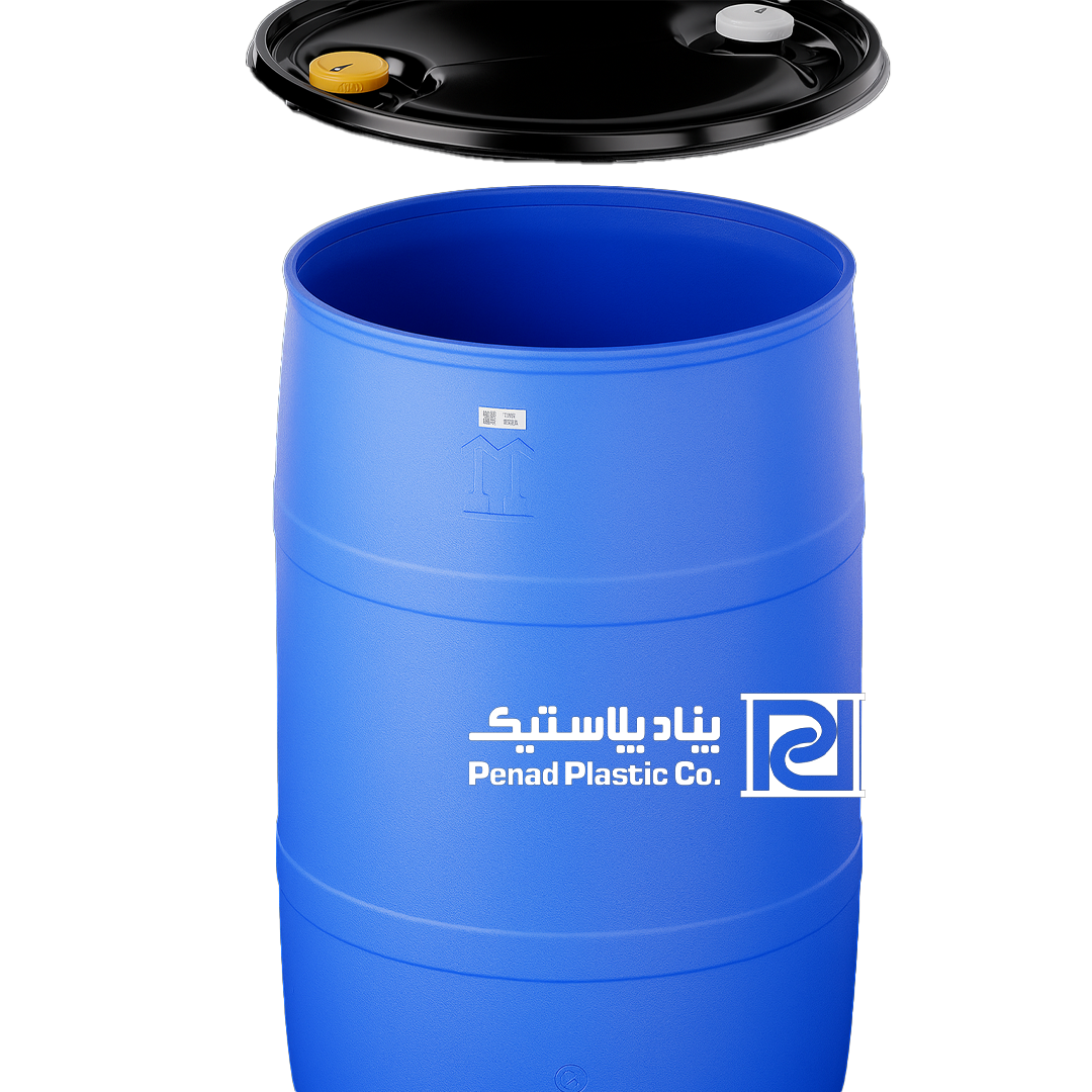 بشکه پلاستیکی 220 لیتری دهانه باز