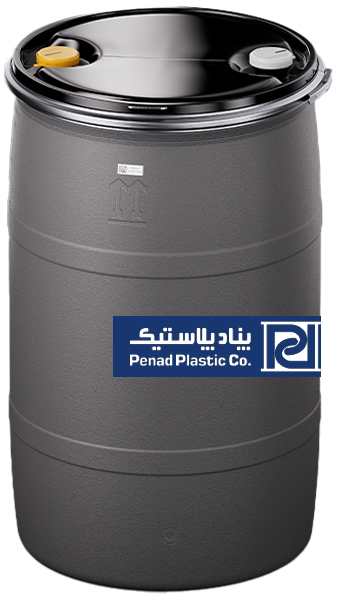 بشکه گرید فلزی دهانه باز پنادپلاستیک