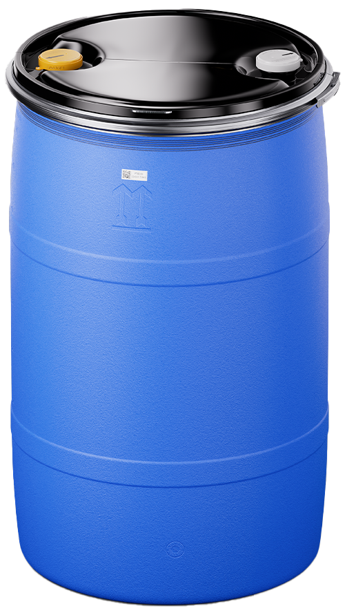 بشکه دهانه باز پلاستیکی 220 لیتری آبی